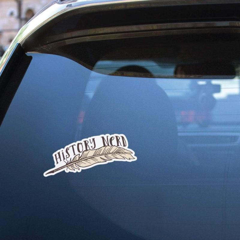 History Nerd's Goose Feather Car Stickers