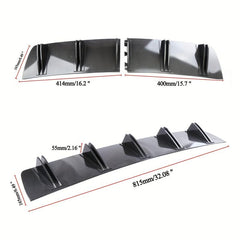 Car Rear Bumper Lip ABS Rear Shark Chassis Fin Style Curved Bumper Lip