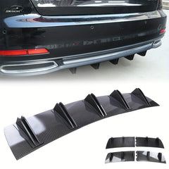 Car Rear Bumper Lip ABS Rear Shark Chassis Fin Style Curved Bumper Lip