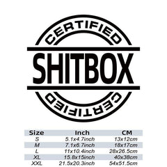 Funny Car Window Sticker Shitbox Vinyl Decals