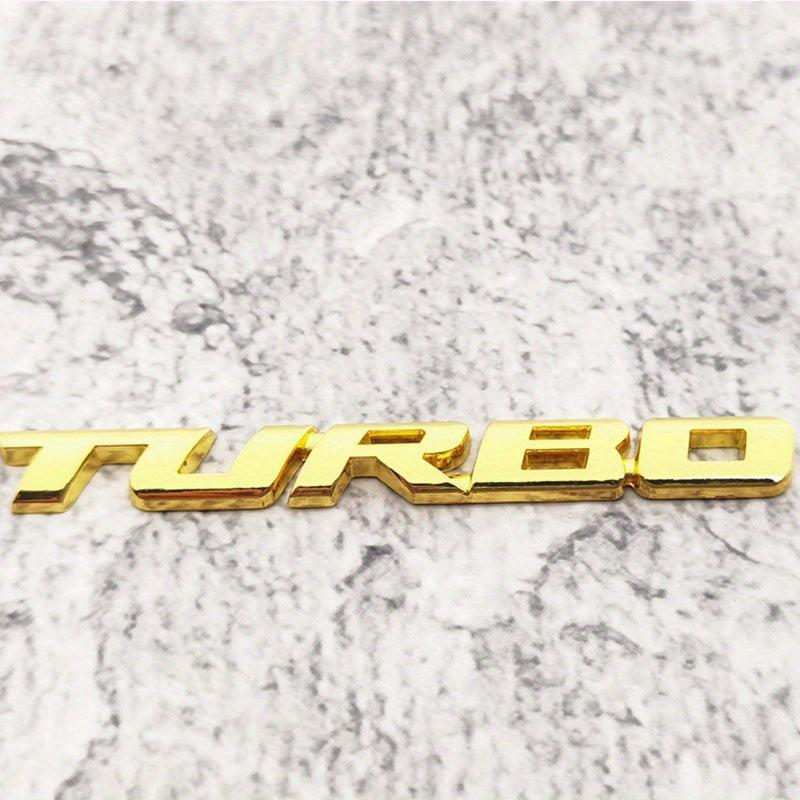 3D Metal Turbo Emblem Zinc Alloy Decal Sticker for All Cars