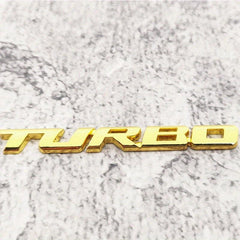 3D Metal Turbo Emblem Zinc Alloy Decal Sticker for All Cars