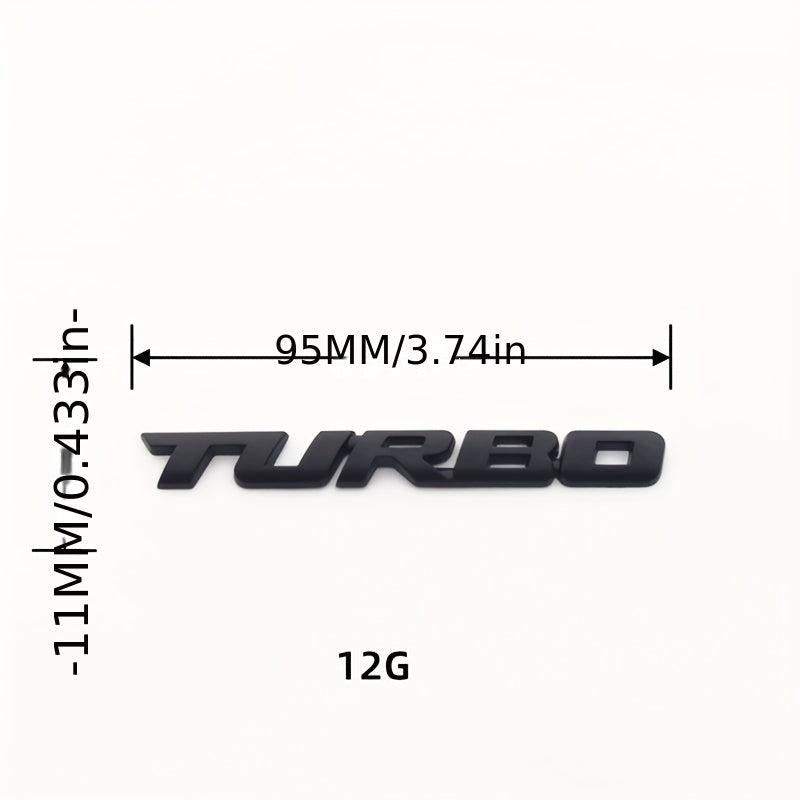 3D Metal Turbo Emblem Zinc Alloy Decal Sticker for All Cars