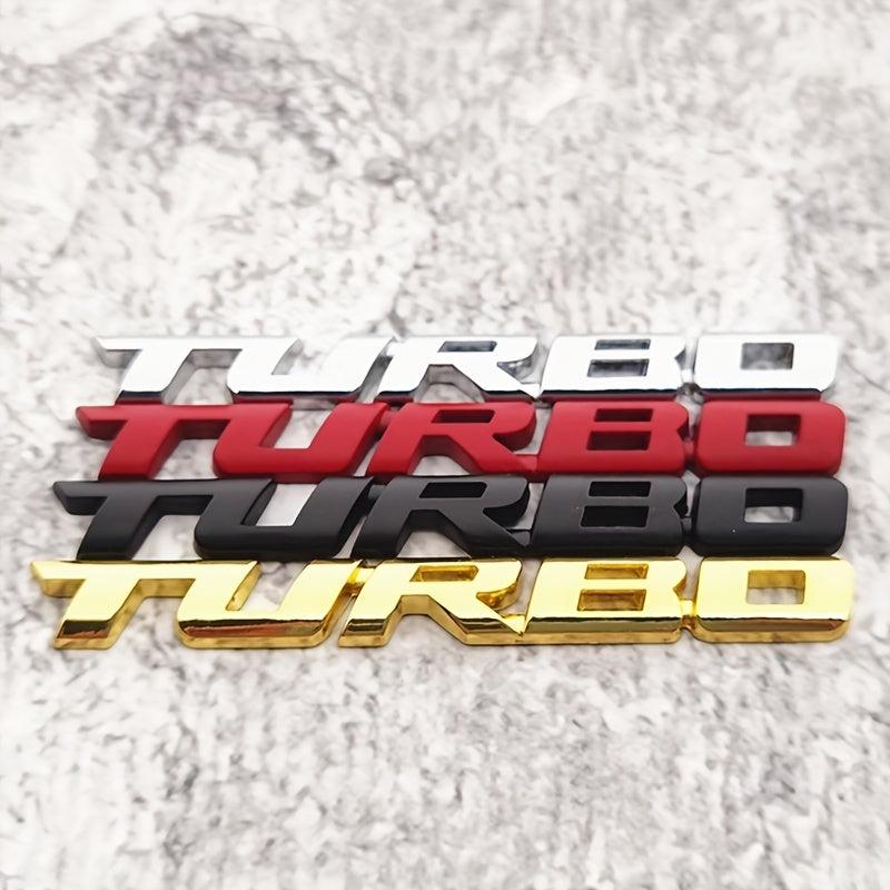 3D Metal Turbo Emblem Zinc Alloy Decal Sticker for All Cars