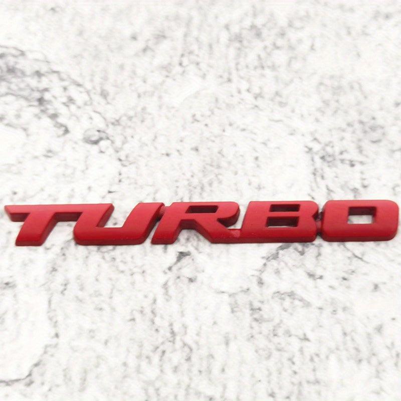 3D Metal Turbo Emblem Zinc Alloy Decal Sticker for All Cars