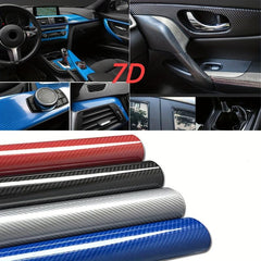7D Carbon Fiber Vinyl Film Car Interior Wrap Sticker Decals