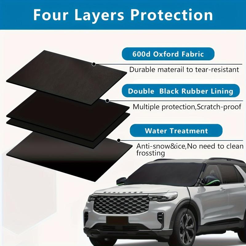 Car Windshield Cover Ice Snow Winter Frost Windproof Sun Shade