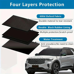Car Windshield Cover Ice Snow Winter Frost Windproof Sun Shade