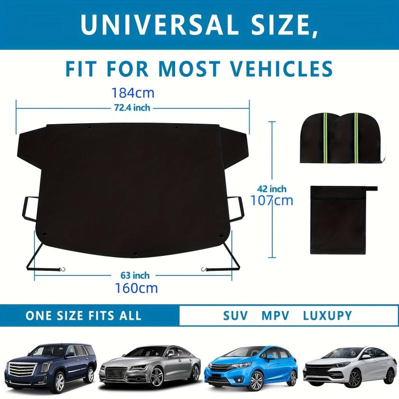 Car Windshield Cover Ice Snow Winter Frost Windproof Sun Shade