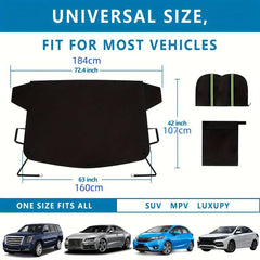 Car Windshield Cover Ice Snow Winter Frost Windproof Sun Shade