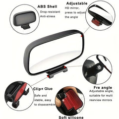 1pc Large View Blind Spot Mirror Car External Adjustable Reflective Wide angle
