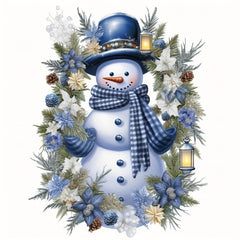 Snowman Wreath Stickers Christmas Home Decor