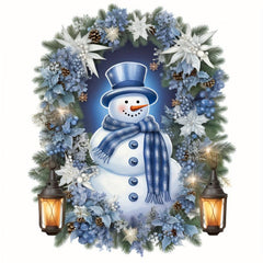Snowman Wreath Stickers Christmas Home Decor