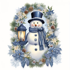 Snowman Wreath Stickers Christmas Home Decor