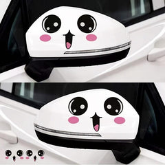 Happy Face Car Stickers Decals Rearview Mirror Scratch Cover Decals