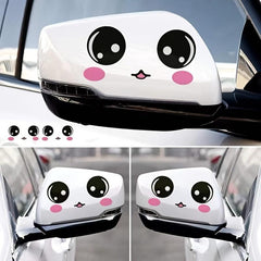 Happy Face Car Stickers Decals Rearview Mirror Scratch Cover Decals