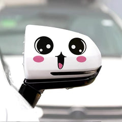 Happy Face Car Stickers Decals Rearview Mirror Scratch Cover Decals
