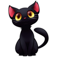 Cat Vinyl Sticker Car Decal for Window Laptop Phone Wall Decor