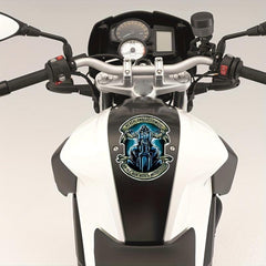 Old Man With a Motorcycle 7in Decal Stickers - Car Truck Boat Lap