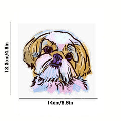 Shih Tzu Love Car Stickers Laptop Water Bottle Phone Vehicle