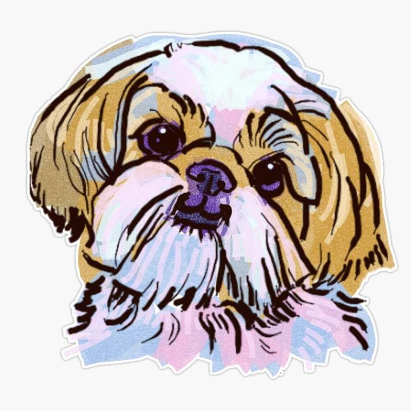 Shih Tzu Love Car Stickers Laptop Water Bottle Phone Vehicle