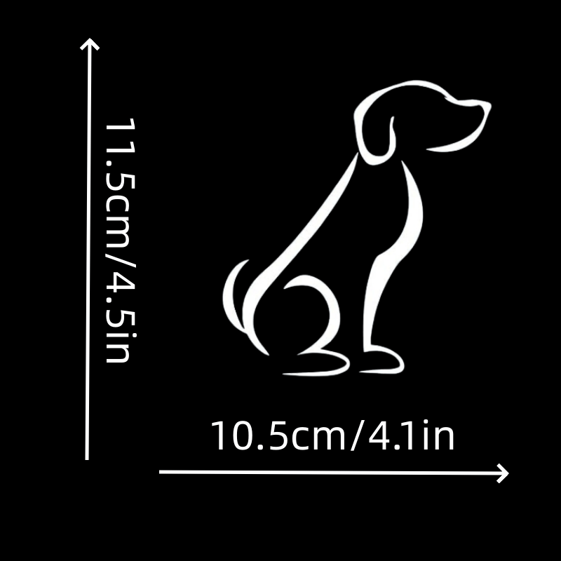 Sitting Dog Silhouette Sticker Decal for Car Laptop Notebook