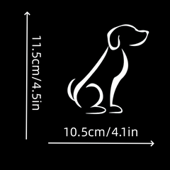 Sitting Dog Silhouette Sticker Decal for Car Laptop Notebook