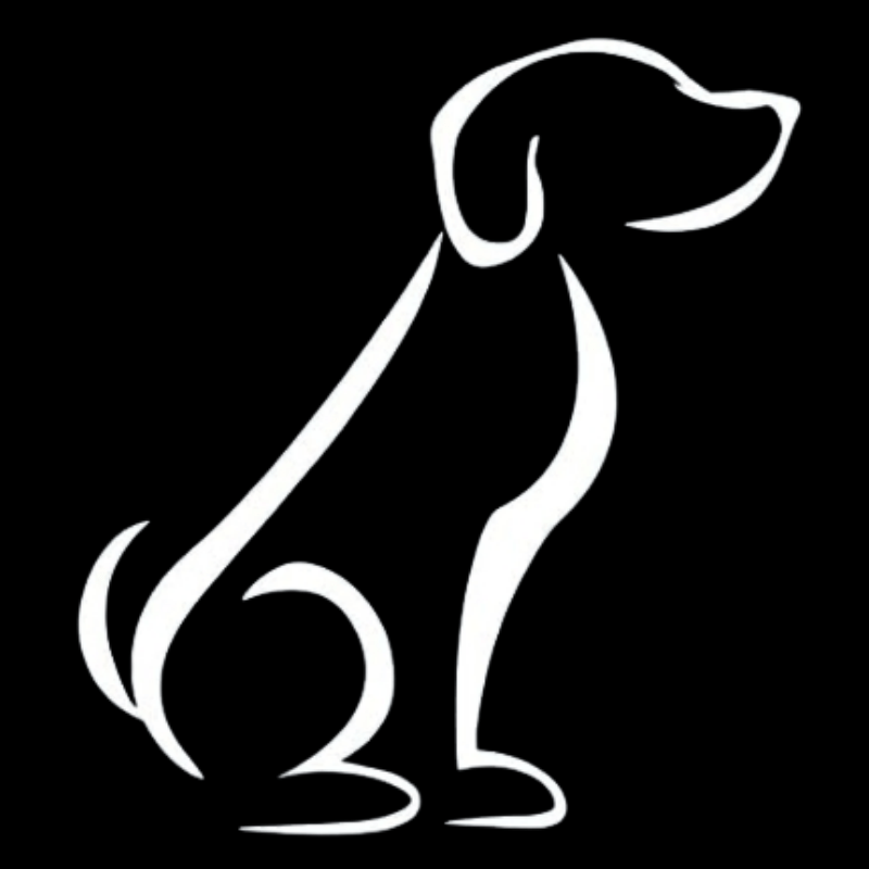 Sitting Dog Silhouette Sticker Decal for Car Laptop Notebook