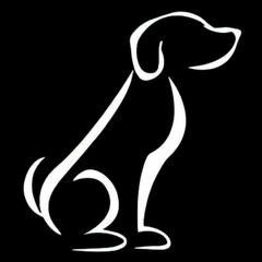 Sitting Dog Silhouette Sticker Decal for Car Laptop Notebook