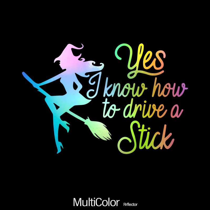 Witch Drive Stick Car Stickers Waterproof Vinyl Decal Car Styling Acc