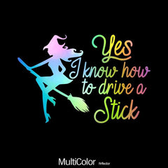 Witch Drive Stick Car Stickers Waterproof Vinyl Decal Car Styling Acc