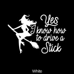 Witch Drive Stick Car Stickers Waterproof Vinyl Decal Car Styling Acc