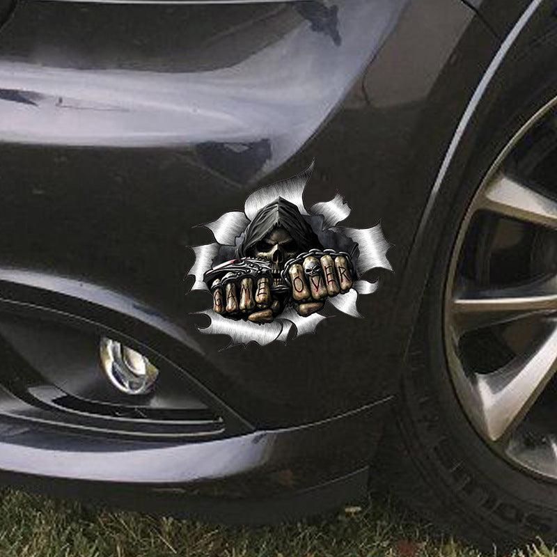 Skeleton Dead Knight Car Sticker - Horror Skull Sticker
