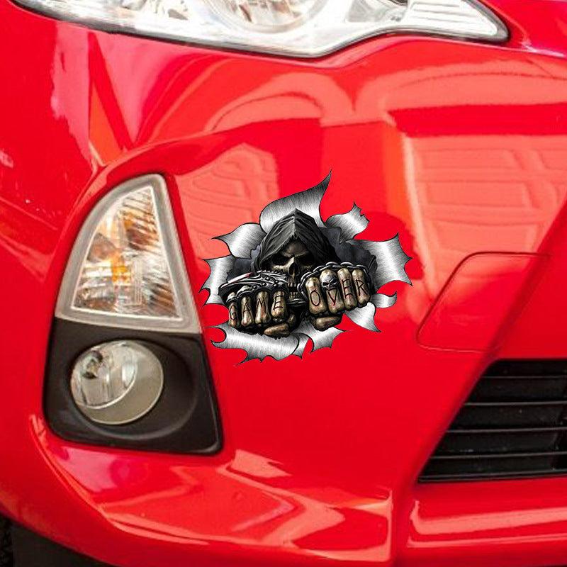 Skeleton Dead Knight Car Sticker - Horror Skull Sticker