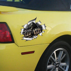 Skeleton Dead Knight Car Sticker - Horror Skull Sticker