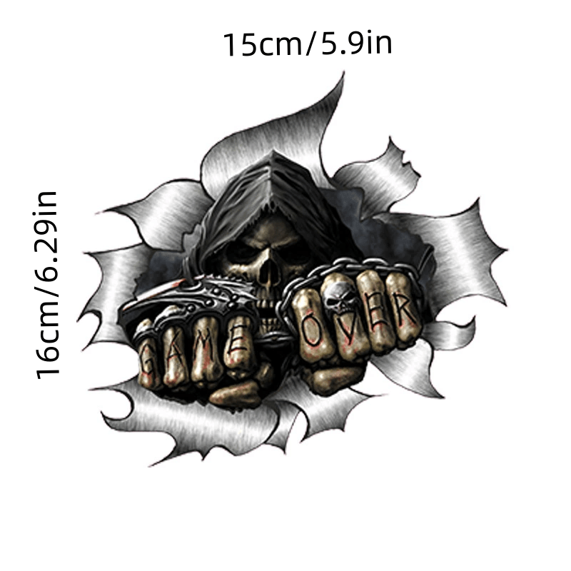 Skeleton Dead Knight Car Sticker - Horror Skull Sticker