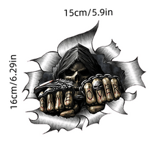 Skeleton Dead Knight Car Sticker - Horror Skull Sticker