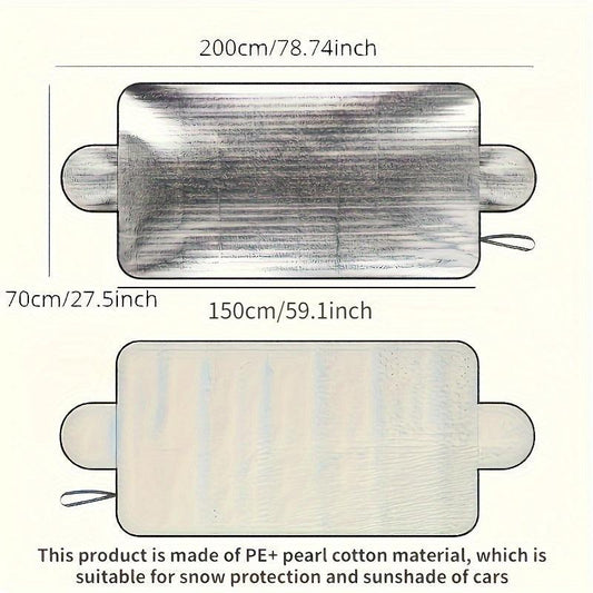 Car Glass Snow Shield Sun Visor 78.74in 27.56in