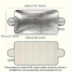 Car Glass Snow Shield Sun Visor 78.74in 27.56in