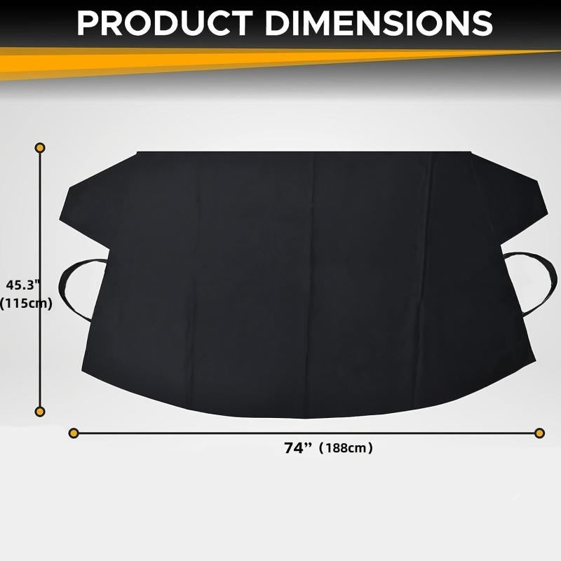 Winter Car Windshield Snow Cover 600D Thick Oxford Cloth PVC Back Glue