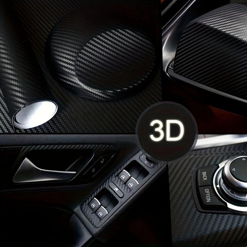 3D Carbon Fiber Vinyl Film Car Stickers Waterproof DIY Motorcycle Wrap
