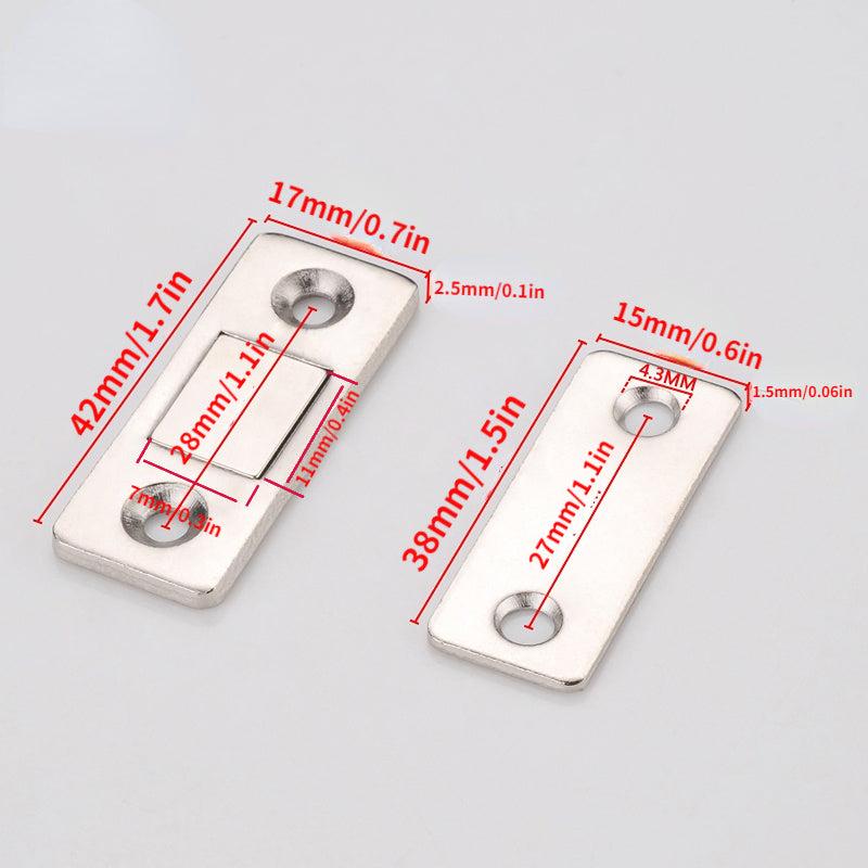 2pcs Strong Door Closer Magnetic Catch Latch Furniture Cabinet Cupboard