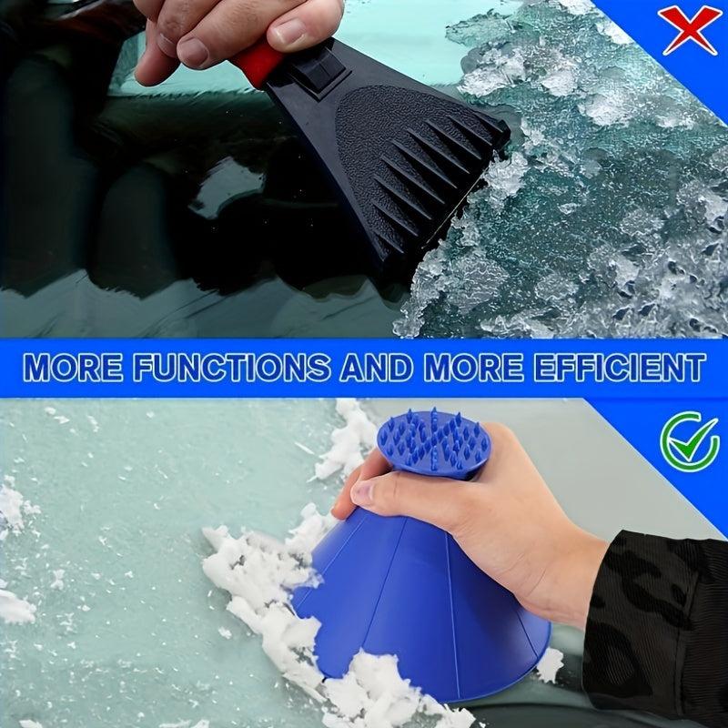 Snow Removal Shovel Set + Gloves for Car Windshield & Glass with Frost Scraper