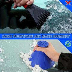 Snow Removal Shovel Set + Gloves for Car Windshield & Glass with Frost Scraper