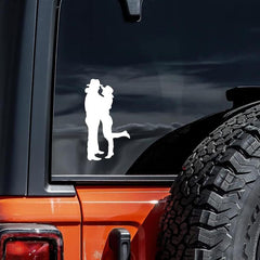 Cowgirl & Cowboy Silhouette Decal Sticker for Car Truck Laptop