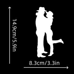 Cowgirl & Cowboy Silhouette Decal Sticker for Car Truck Laptop