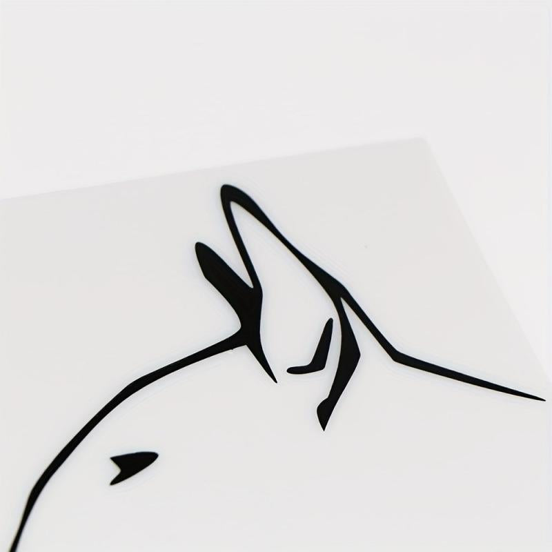 I Love My Bull Terrier Car Sticker Vinyl Decal Lovely Cartoon Animal