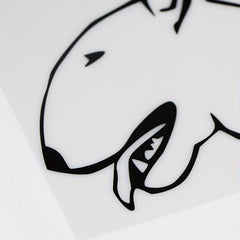 I Love My Bull Terrier Car Sticker Vinyl Decal Lovely Cartoon Animal