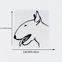 I Love My Bull Terrier Car Sticker Vinyl Decal Lovely Cartoon Animal