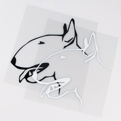 I Love My Bull Terrier Car Sticker Vinyl Decal Lovely Cartoon Animal